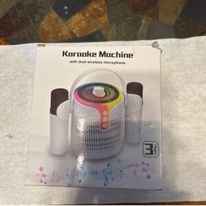 Mini Karaoke Machine with Dual Wireless Microphone